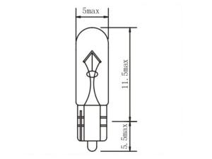 Bombillas de cuña para automóvil T5